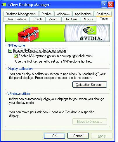 nview Tools properties n This tab can improve nview