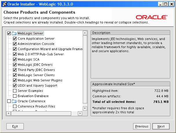 13. Select the products and the components listed under each product.