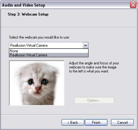 In step 3, select CamSuite Virtual Camera in