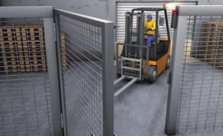 L200 Heavy-Duty L200 Safety Locking Device on a very large gate in a logistics operation with forklift traffic The L200 Safety Locking Device designed for highly demanding applications is predestined
