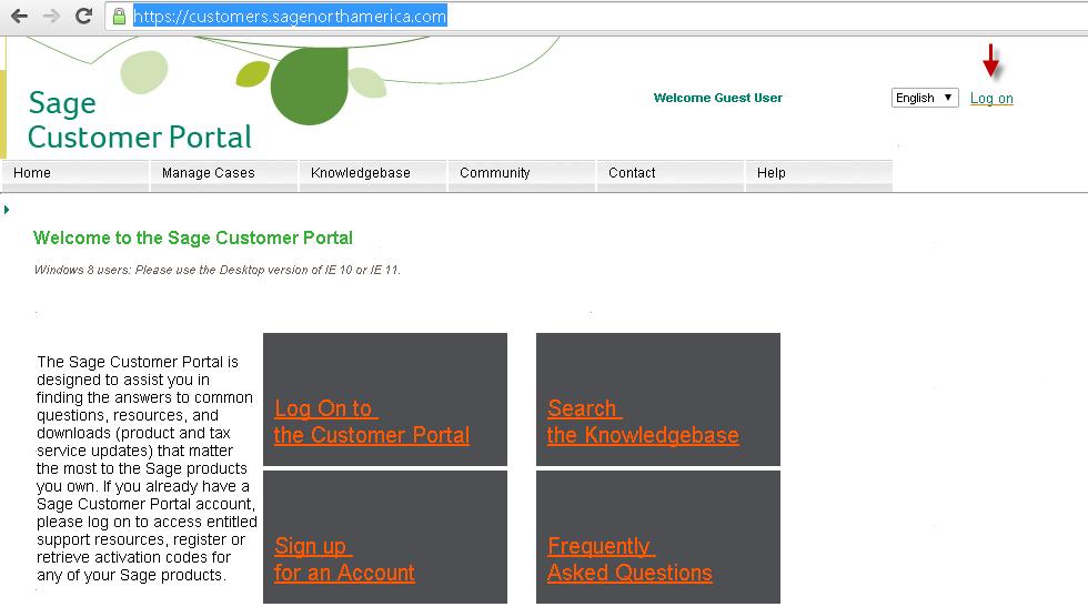 Register for the Sage Customer Portal Today!