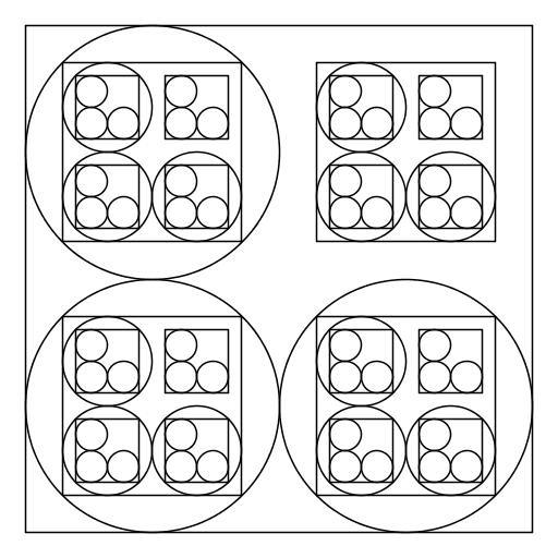 square(x, y, r); StdDraw.circle(x - r/2, y - r/2, r/2); StdDraw.circle(x - r/2, y + r/2, r/2); StdDraw.circle(x + r/2, y - r/2, r/2); StdDraw.
