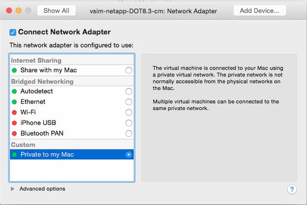 Installation and Setup Guide 21 Configuring bridged network adapters on VMware Fusion You can configure the network adapters on VMware Fusion to the bridged network configuration.