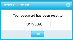6. The new password is shown in the new browser: 7. You can use the new password to logon the Telephone Web Portal.