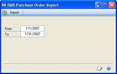 CHAPTER 3 IMPORTING MICROSOFT RMS DATA TO MICROSOFT DYNAMICS GP Importing General Ledger transactions Use the RMS GL Import window to import general ledger transactions from Microsoft RMS