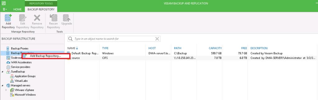 3 Setting up Veeam Notes: To maximize the DR Series system and Veeam deduplication savings, you should use the exact settings in this guide for all the data being backed up.