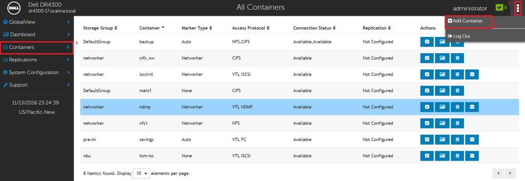 2 Creating and configuring target container(s) for Veeam 1.