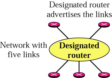 Network Link Advertisement A network is a passive entity and cannot advertise itself A designated router