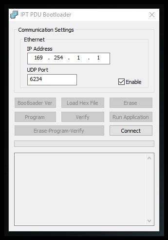 Double click the PDU_Bootloader to start the Firmware update software.