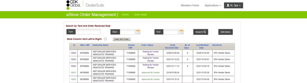 Step 15: Review Order Status Review Pending and Completed Orders You can view your order status at any time by selecting
