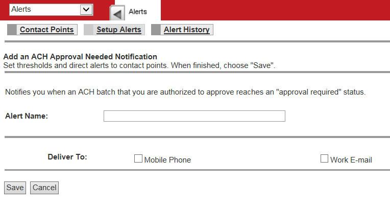 Adding an ACH Approval Needed Notification This function is for all batches ACTIVATED 1.