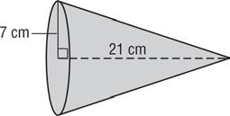 7. Find the surface area of a cone if