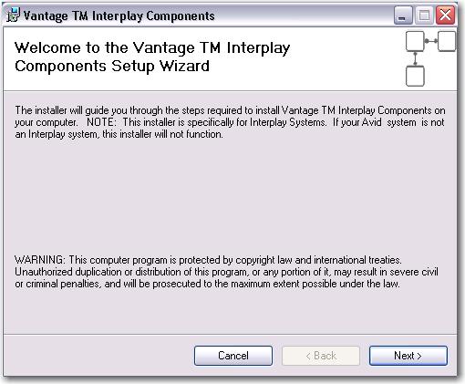 To begin installation, double-click the Vantage.Interplay.TM.2.6.Update_V6.9.0.