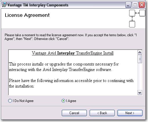 3. The License Agreement contains important information that should be read. Select Agree to acknowledge your agreement.