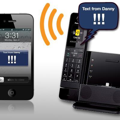 Models equipped with Text Message Alert signal the home phone handsets when you receive a text on your cell phone.