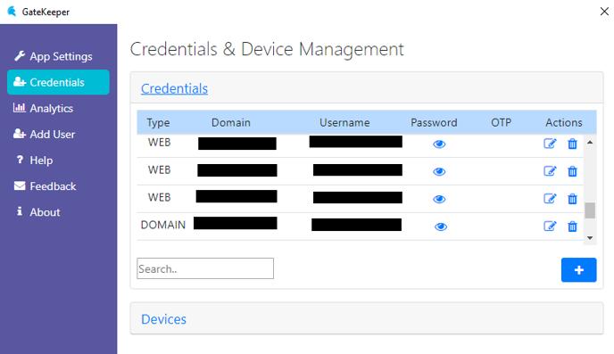 To get your web credentials back, enter your code in the text box and click on Get Credentials. This will save your credentials in a CSV file on your computer. 1.