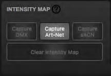 Figure 7.4: Intensity Map section will specify which channel values can be altered and which can not. To set up the Intensity Map follow steps below: 1.