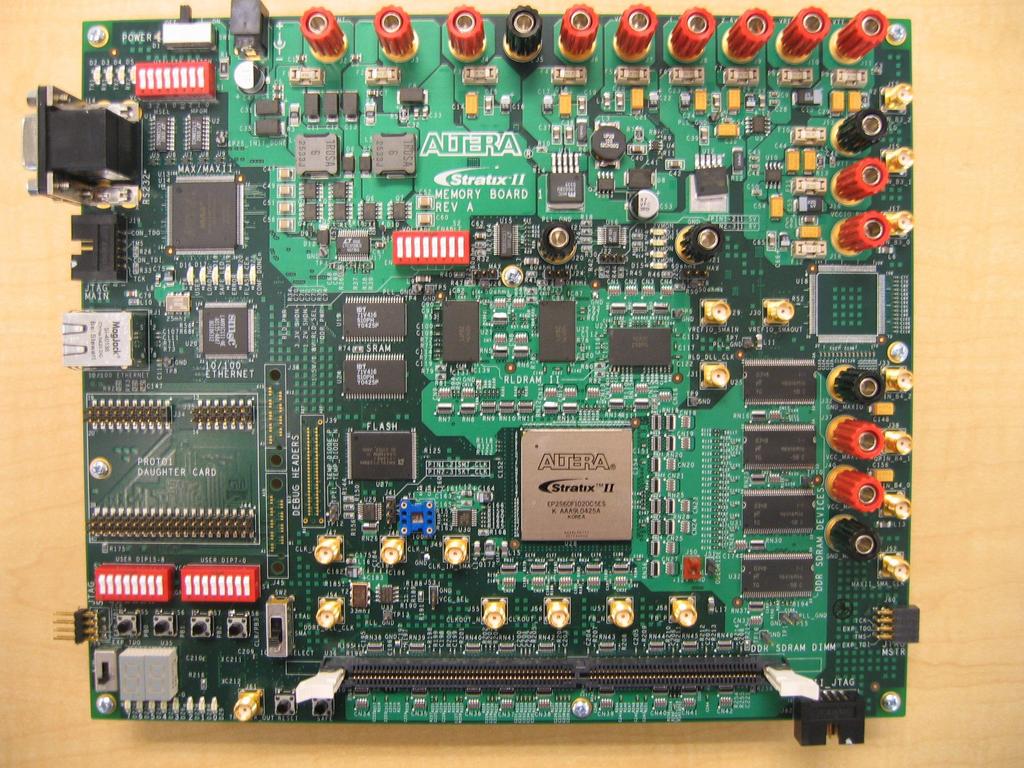 Interfacing RLDRAM II with Stratix II, Stratix,& Stratix GX Devices Figure 23 shows the Stratix II memory board I.