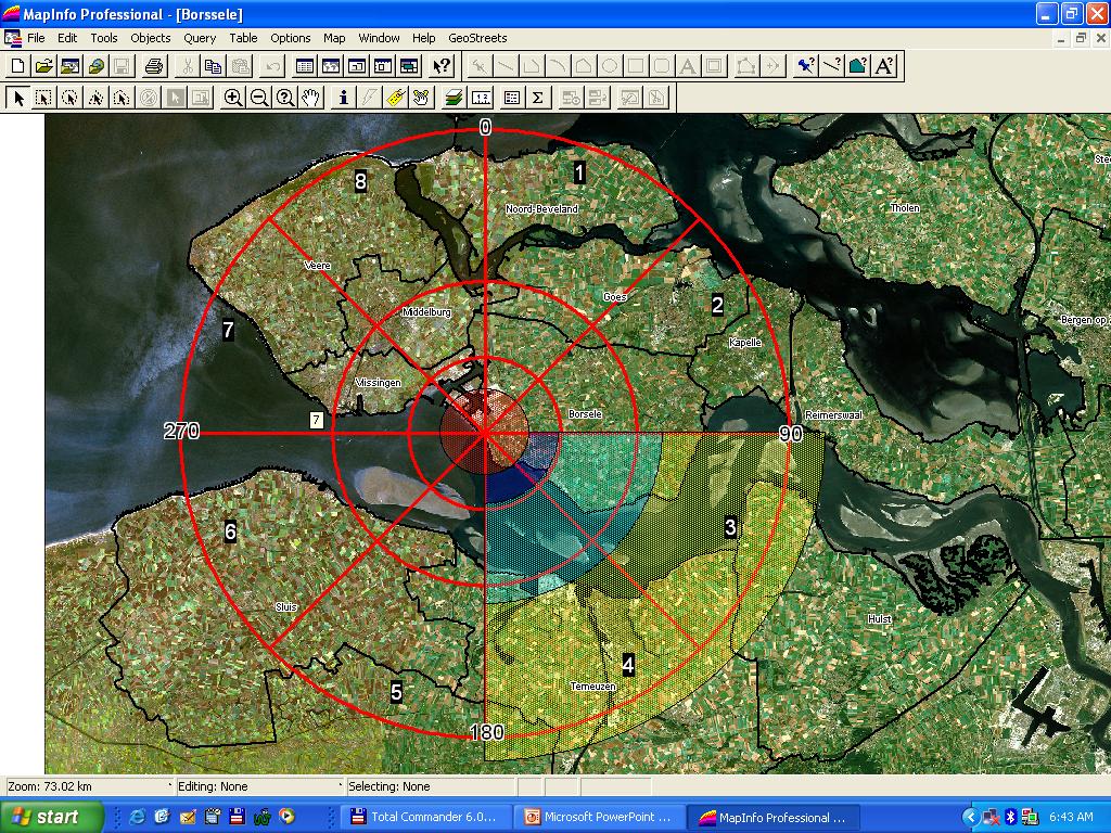 Spatial information created by Process 5 Source location Affected area Threatened area Scale of incident