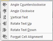 Excel Mini toolbar Rotate the Text The Mini toolbar is a semi-transparent toolbar which appears when text is selected. Highlight text to be formatted.