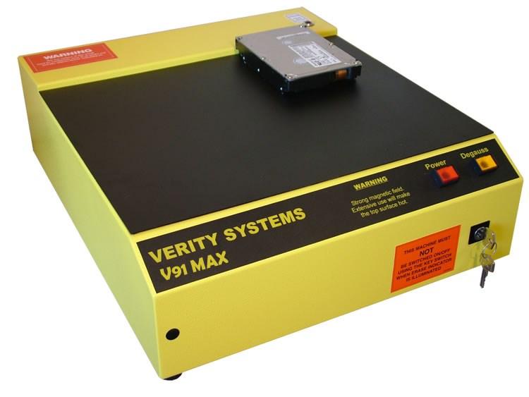 INTRODUCTION The V91 HDD Max is a second generation, high energy degausser especially designed for the complete erasure of today s high coercivity hard drives and tapes.