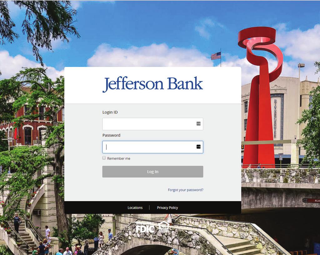 BUSINESS ONLINE BANKING QUICK REFERENCE GUIDE Welcome to the new and improved Jefferson Bank Online Banking experience, offering an easier and more powerful way for you to conduct your banking