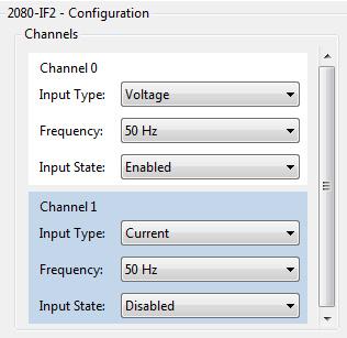 Configure the Input Type for Channel 0 to Voltage and input state to Enable.