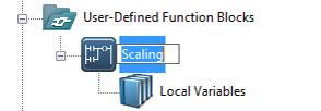 3. Double-click Local Variables under Scaling 4. Create the following variables.