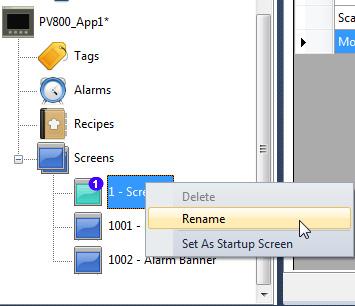 Chapter 17 HMI Screen Create a Screen for Your PanelView 800 Application 1.