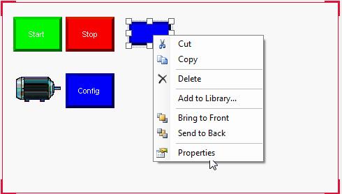 Change the properties of the Numeric display by right-clicking on the button and choosing properties. 4.