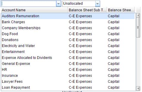Capturing your Expenses Find the transaction that is an expense.