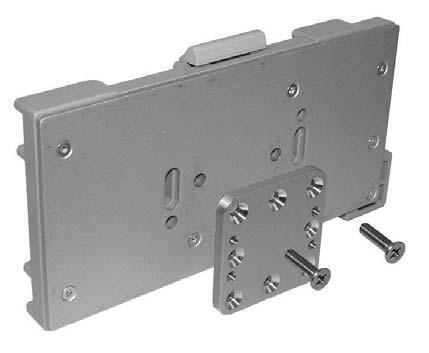 Fasten Mounting Adapter to coordinating mounting holes in rear of Docking Station with two