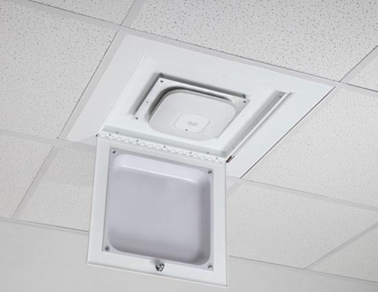 Model 1030 FLANGE Suspended Ceiling Enclosure Oberon s Model 1030 00 hard lid or wall mount enclosure provides a secure, aesthetic, convenient mounting solution for wireless access points from most
