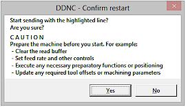 Dostek 440A BTR - User Guide Page 19 4. In the restart menu, click From current line. A confirmation message appears. 1. Click Yes.