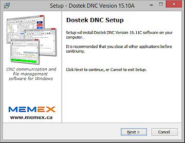 Page 2 Dostek 440A BTR - Software Guide 1 Installing Dostek DNC This section explains how to install the Dostek DNC software for the first time.