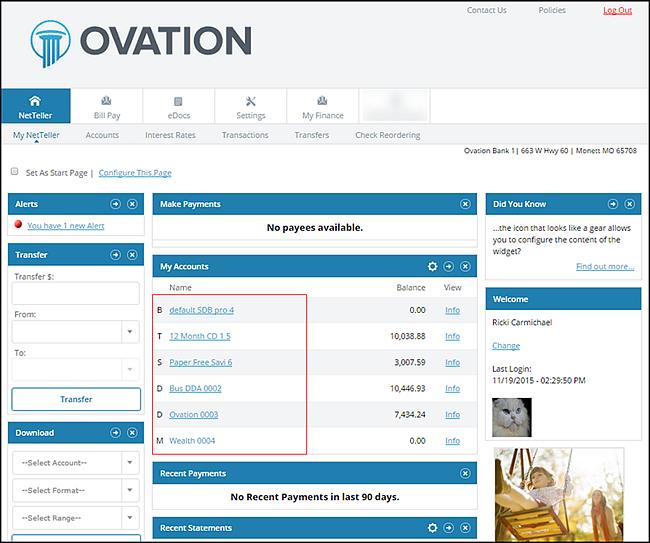 Account Activity View Transactions There are several ways to view transactions in NetTeller.
