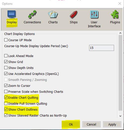 Scroll around using the mouse cursor and right click inside one of the red boxes. Select Max Detail Here and the chart will open with maximum detail.