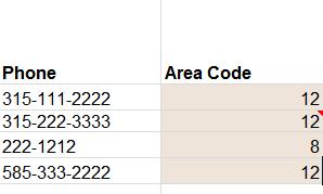 Now we can reverbalize our formula using Excel-lingo : If Len(D13) is 12, return the left(d13,3), otherwise don t do anything.