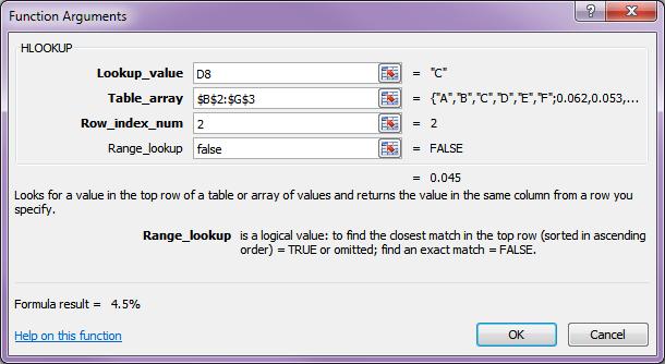 Tips: Don t forget to use the F4 function key as soon as you select the Table_array cells in order to put dollar signs/absolute references around the table.