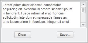 If you make the dialog larger, and all the grid rows and columns are resizable, then the dialog will appear as follows: From the image, you can see the extra space available to the dialog is