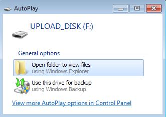 User Manual 14 10. Click on Open folder to view files in the pop up Auto Play dialog 11.