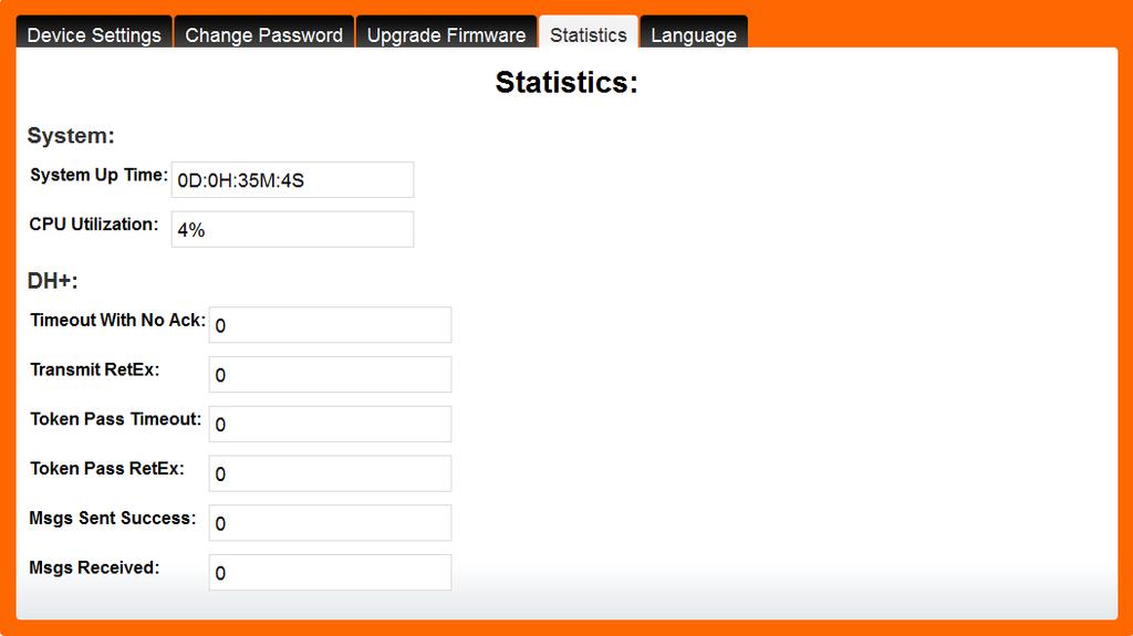 User Manual 15 Statistics Statistics screen provides a real time statistics