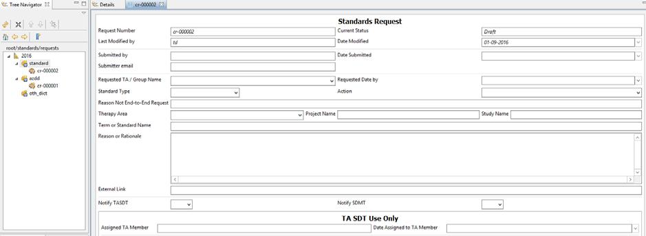 STANDARDS REQUEST SYSTEM The EntimICE-AZ request tool contains three different types of request: common standard related to data structures or output TLF.
