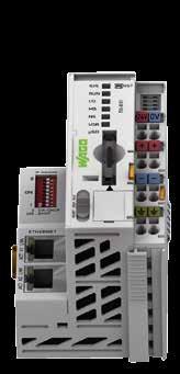 The controller supports protocols such as Modbus TCP Client/Server or open TCP-UDP communication.