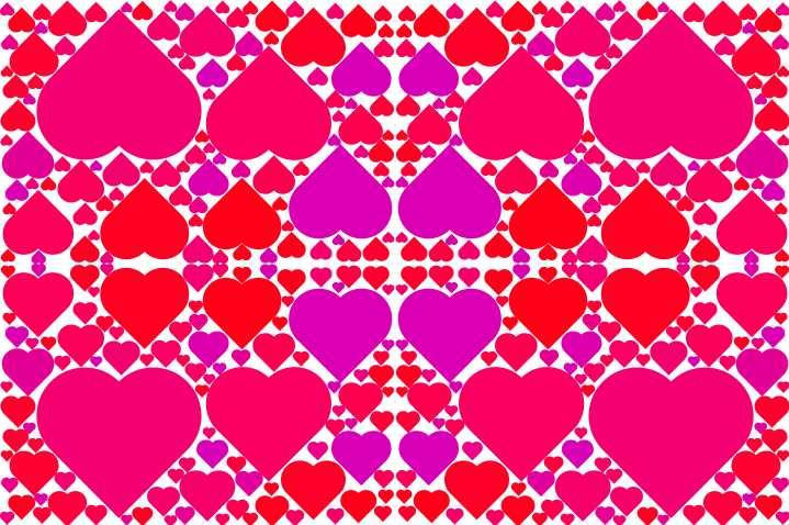 Patterns with Symmetry Group p2mm Figure 5 shows a pattern of hearts with p2mm symmetry in which the hearts avoid the