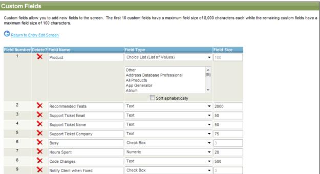 Advanced QAComplete Learning Stages Creating Custom Fields and Forms: Each area allows you to create custom fields. Custom fields allow you to track any additional data that you want to collect.