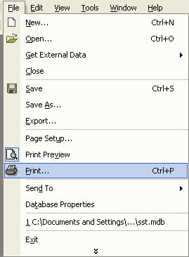 Introduction to Form To Print a Report from Print Preview Click the print button on the Print