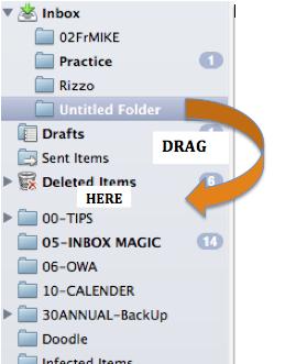 7 In order to access these folders on both your Web Client and Desktop Client, drag the folder to