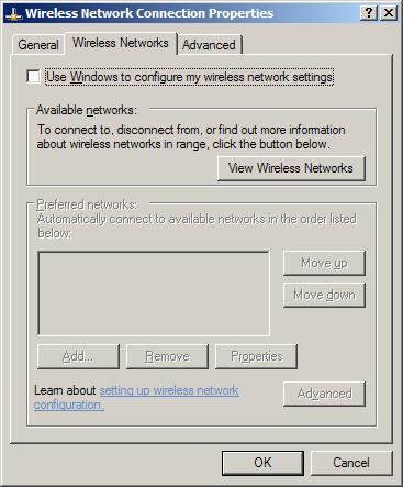 Chapter 15 Lab/Student Right-click the wireless connection and choose Properties. Click the Wireless Networks tab.