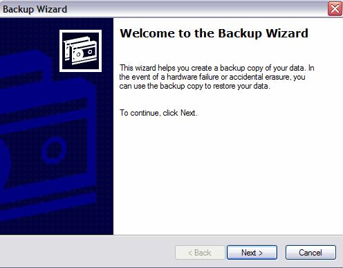 Step 3 Click Backup Wizard.